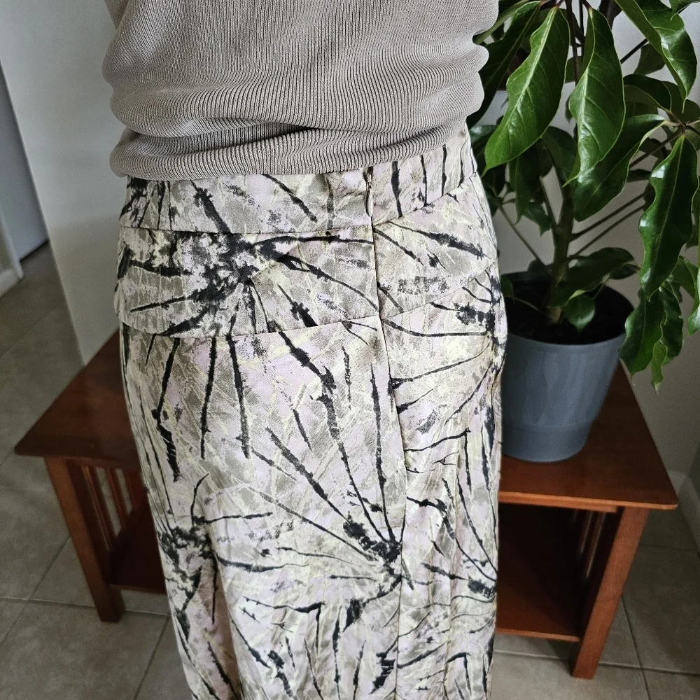 Free People Normani Bias tie dye 90's boho midi maxi satin skirt Size 10 - Picture 6 of 12